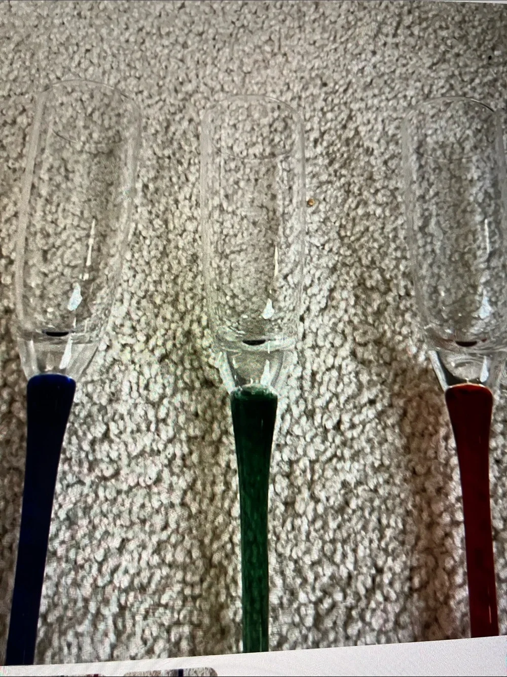 Long Stem hand blown footless champagne flutes